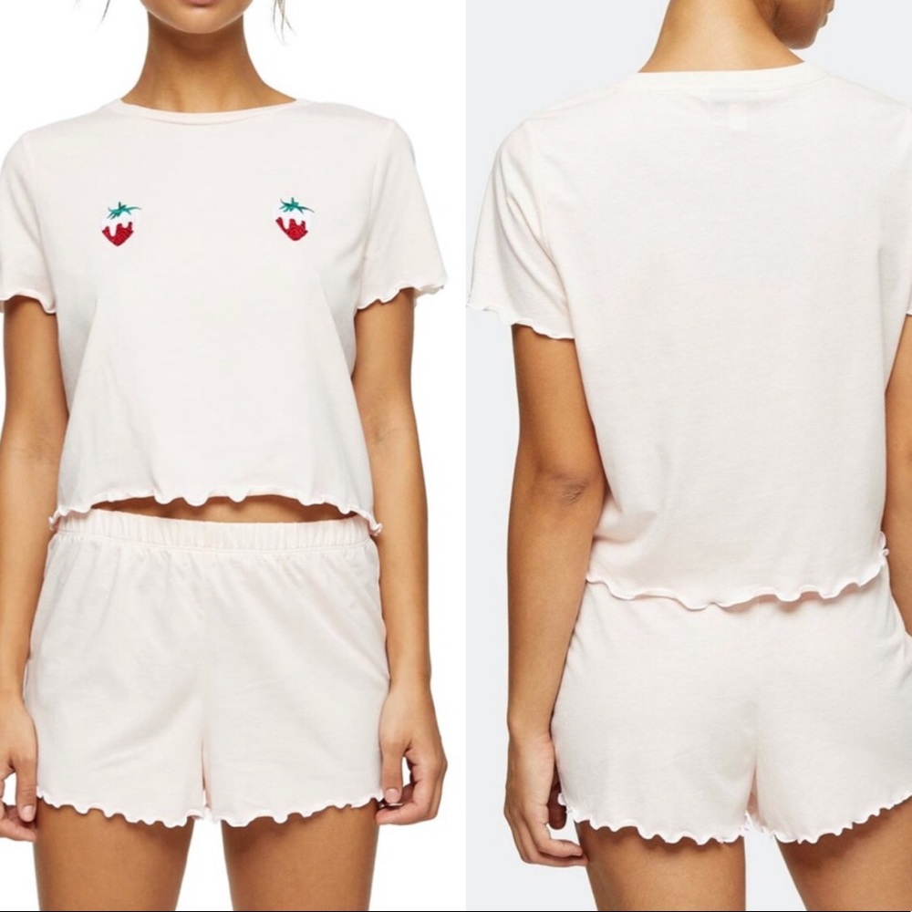 NWT Topshop strawberry pajamas size M (8-10)